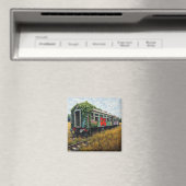 Ivy and Graffiti  Covered Abandoned Train  Magneet (Insitu (Vaatwasser))