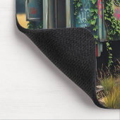 Ivy and Graffiti Covered Abandoned Train Muismat (Hoek)