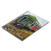 Ivy and Graffiti  Covered Abandoned Train  Notitieboek (Linkerzijde)