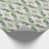 Ivy and Holly Kerstmis Cadeaupapier (Hoek)