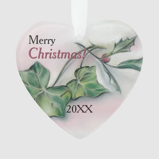 Ivy and Holly Kerstmis Ornament (voorkant)