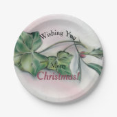 Ivy and Holly Kerstmis Papieren Bordje (Voorkant)