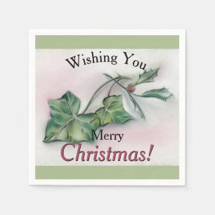 Ivy and Holly Kerstmis Servet