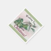 Ivy and Holly Kerstmis Servet (Hoek)