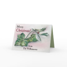 Ivy and Holly Personalized Kerstmis