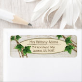 Ivy and Willow Wedding retour adreslabels Etiket (Insitu)