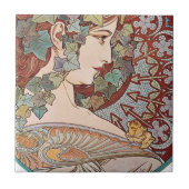Ivy Art Nouveau Tegeltje (Voorkant)
