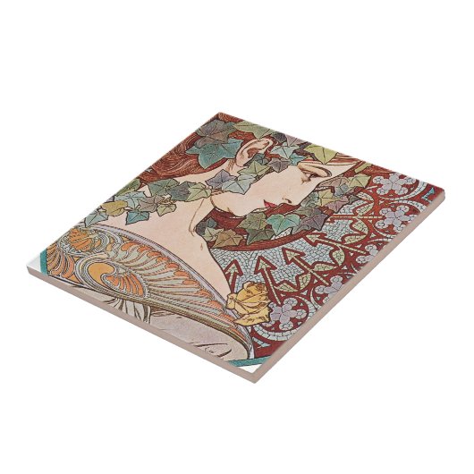 Ivy Art Nouveau Tegeltje (Zijkant)
