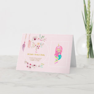 IVY - Betekenis meisjesnaam geschenk - Roze zeemee Kaart