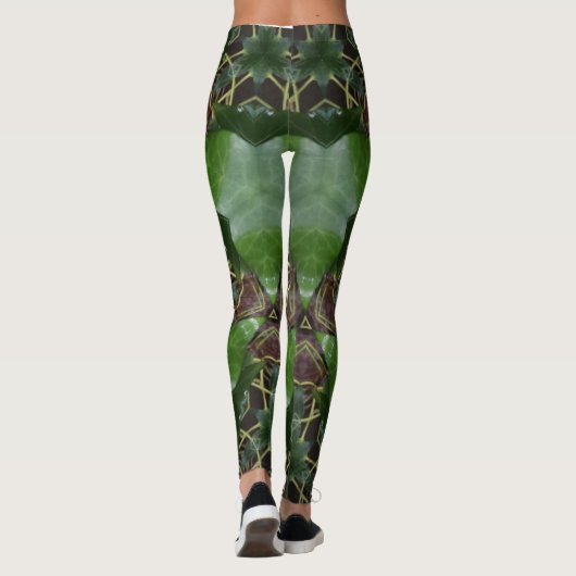 Ivy bladpatroon leggings (Achterkant)