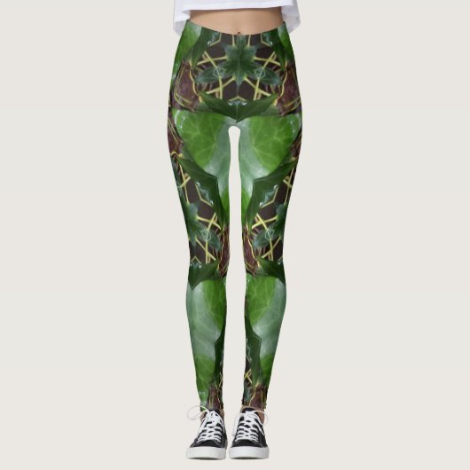 Ivy bladpatroon leggings (Voorkant)