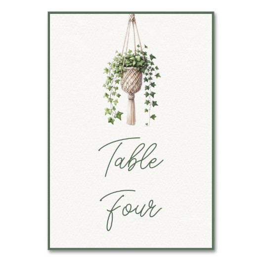 Ivy: Boho chique botanische groen Plant minimalist Kaart (Voorkant)