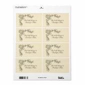  Ivy Border Bookplate met Jouw naam Etiket (Full Sheet)