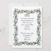 Ivy border huwelijksuitnodiging sjabloon kaart (Achterkant)