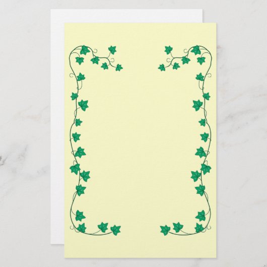 Ivy Border Stationery Briefpapier (Voorkant / Achterkant)