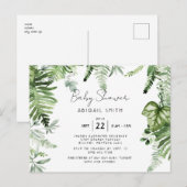 Ivy Botanical Neutraal Baby shower Briefkaart (Voorkant / Achterkant)