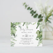 Ivy Botanical Neutraal Baby shower Briefkaart (Staand voorkant)