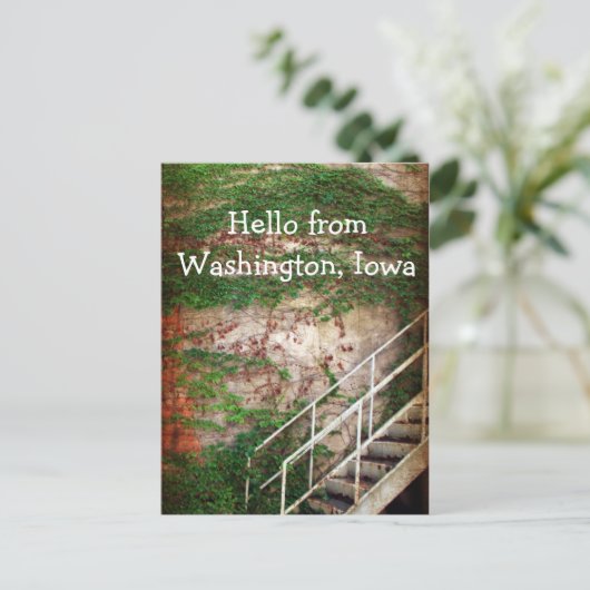 Ivy, Brick en Stairs Briefkaart (Staand voorkant)