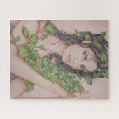 Ivy Bride Girl Portrait Pencil Kunstillustratie Legpuzzel (Horizontaal)