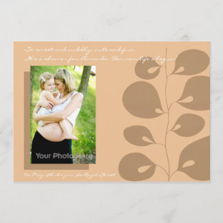 Ivy brown baby shower-uitnodiging kaart