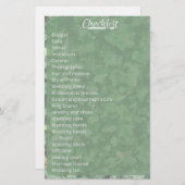 Ivy bruiloft checklist briefpapier (Voorkant / Achterkant)