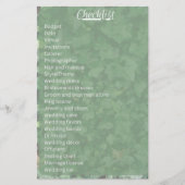 Ivy bruiloft checklist briefpapier (Voorkant)