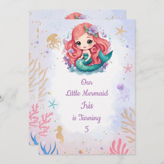 Ivy de Zeemeermin Kaart (Voorkant / Achterkant)