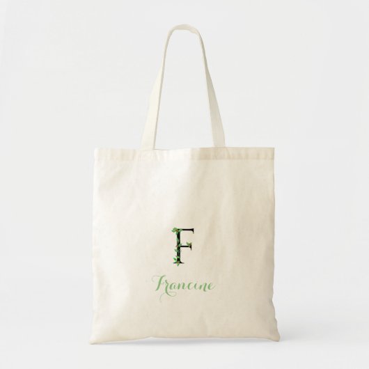 Ivy Design op Monogram F Tote Tas (Voorkant)