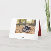 Ivy en bessen gevouwen vakantie fotokaart feestdagen kaart (Achterkant)