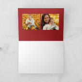 Ivy en bessen gevouwen vakantie fotokaart feestdagen kaart (Binnen)