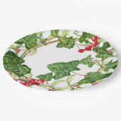 Ivy en bessen vakantie papieren bordje (Gekanteld)