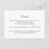 Ivy en Fern bruiloft details behuizing Kaart (Achterkant)