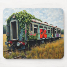 Ivy en Graffiti Verlaten Trein