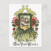 Ivy en Mistletoe Nieuwjaar Feestdagenkaart (Voorkant)