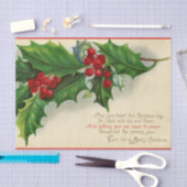 Ivy en rijke rode bessen kerstgroet tissuepapier (Craft)