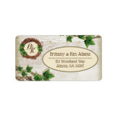 Ivy en Willow bruiloft adresetiketten Etiket (Voorkant)