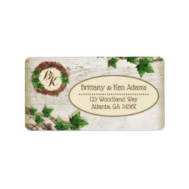 Ivy en Willow bruiloft adresetiketten Etiket