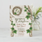 Ivy en Willow trouwuitnodigingen - Krans 2 Kaart (Staand voorkant)