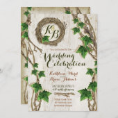 Ivy en Willow trouwuitnodigingen - Krans 2 Kaart (Voorkant / Achterkant)