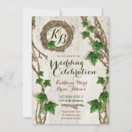 Ivy en Willow trouwuitnodigingen - Krans 2 Kaart
