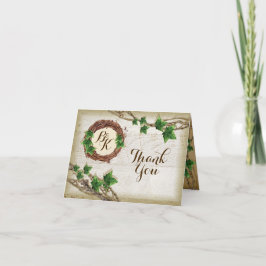 Ivy en Willow Wedding Dank je wel Bedankkaart
