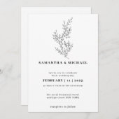 Ivy Floral Herfst Boho Clear Indie Botanical Kaart (Voorkant / Achterkant)