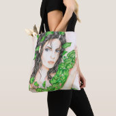 Ivy Girl Portrait Drawing Sketch Illustration Tote Bag (Dichtbij)