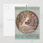 Ivy Goddess Mucha Briefkaart (Voorkant / Achterkant)