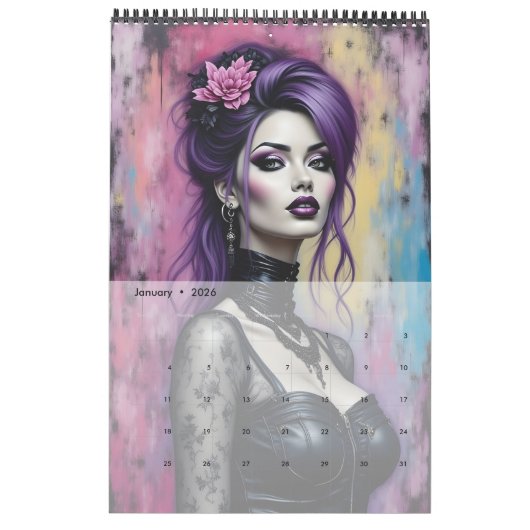 Ivy Gothic Mode Collectable Art Calendar Kalender (Jan 2026)