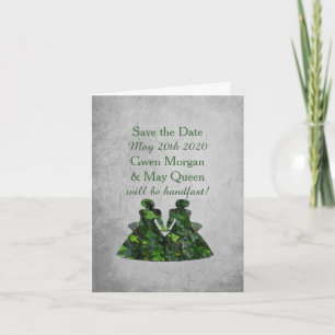 Ivy Green Dames Lesbian Handfasting Save the Date