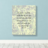 Ivy groen patroon John 3:16 Bijbel Verse Art Canvas Afdruk (Insitu (Houten vloer))