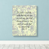 Ivy groen patroon John 3:16 Bijbel Verse Art Canvas Afdruk (Insitu (Houten vloer))