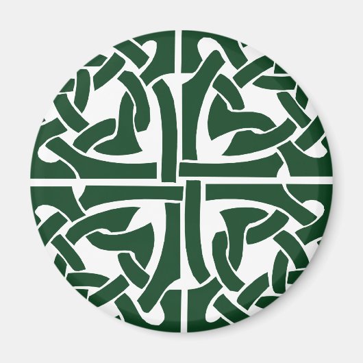 Ivy Groene Keltische Knoopwerk Magneet (Voorkant)