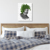Ivy Head Plant Canvas Afdruk (Insitu (Slaapkamer))